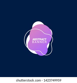 abstract modern graphic elements. Gradient abstract banners with flowing liquid shapes. Dynamical colored forms and line. Template for the design of a logo, flyer or presentation.EPS10.