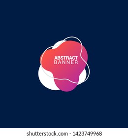 abstract modern graphic elements. Gradient abstract banners with flowing liquid shapes. Dynamical colored forms and line. Template for the design of a logo, flyer or presentation.EPS10.