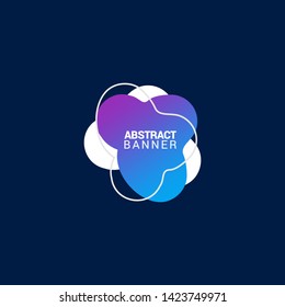 abstract modern graphic elements. Gradient abstract banners with flowing liquid shapes. Dynamical colored forms and line. Template for the design of a logo, flyer or presentation.EPS10.