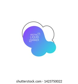 abstract modern graphic elements. Gradient abstract banners with flowing liquid shapes. Dynamical colored forms and line. Template for the design of a logo, flyer or presentation.EPS10.