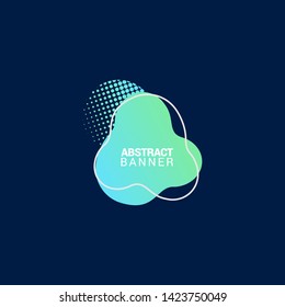 abstract modern graphic elements. Gradient abstract banners with flowing liquid shapes. Dynamical colored forms and line. Template for the design of a logo, flyer or presentation.EPS10.