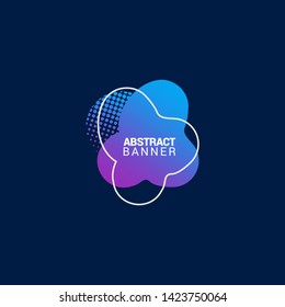 abstract modern graphic elements. Gradient abstract banners with flowing liquid shapes. Dynamical colored forms and line. Template for the design of a logo, flyer or presentation.EPS10.