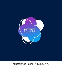 abstract modern graphic elements. Gradient abstract banners with flowing liquid shapes. Dynamical colored forms and line. Template for the design of a logo, flyer or presentation.EPS10.