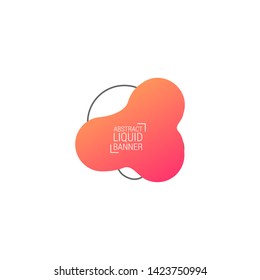 abstract modern graphic elements. Gradient abstract banners with flowing liquid shapes. Dynamical colored forms and line. Template for the design of a logo, flyer or presentation.EPS10.