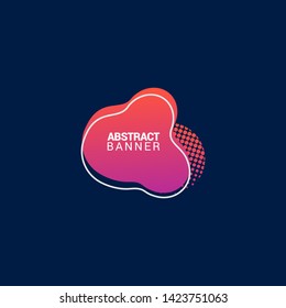 abstract modern graphic elements. Gradient abstract banners with flowing liquid shapes. Dynamical colored forms and line. Template for the design of a logo, flyer or presentation.EPS10.