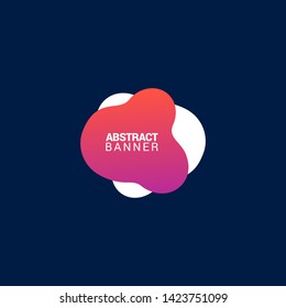 abstract modern graphic elements. Gradient abstract banners with flowing liquid shapes. Dynamical colored forms and line. Template for the design of a logo, flyer or presentation.EPS10.