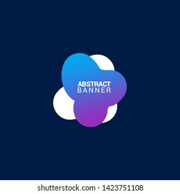 abstract modern graphic elements. Gradient abstract banners with flowing liquid shapes. Dynamical colored forms and line. Template for the design of a logo, flyer or presentation.EPS10.