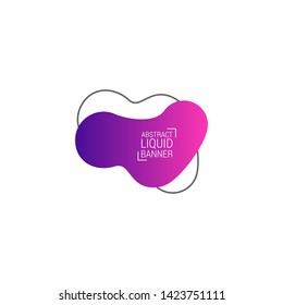 abstract modern graphic elements. Gradient abstract banners with flowing liquid shapes. Dynamical colored forms and line. Template for the design of a logo, flyer or presentation.EPS10.