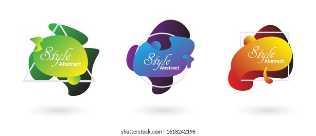 Abstract modern graphic elements. Liquid colored forms and line. Template design for any presentation. Vector illustration.