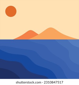 abstract modern graphic elements. sea and mountain abstract. Gradient abstract banners with flowing liquid shapes. Template for the design of a logo, flyer or presentation. Vector
