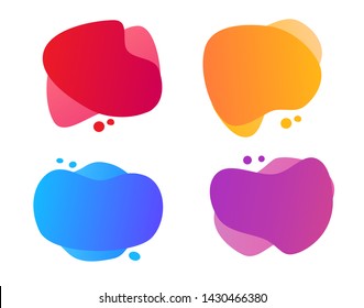 Abstract modern graphic elements set with dynamical colorful design. Use for the design of a logo template, flyer and presentation.