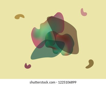 Abstract modern graphic elements.Dynamical green purple color forms and lines. Gradient abstract banner with plastic liquid shapes. Futuristic template for the design of a logo, presentation. Vector.