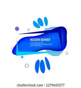 abstract modern graphic with flowing liquid shapes Dynamical colored forms vector