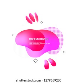 abstract modern graphic with flowing liquid shapes Dynamical colored forms vector