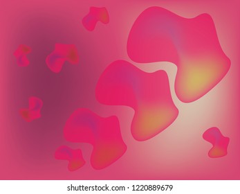 Abstract modern graphic fluid elements. Dynamical colored forms. Gradient abstract banner with flowing liquid shapes. Template for the design of a logo, presentation, banner. Cyberpunk neon texture.