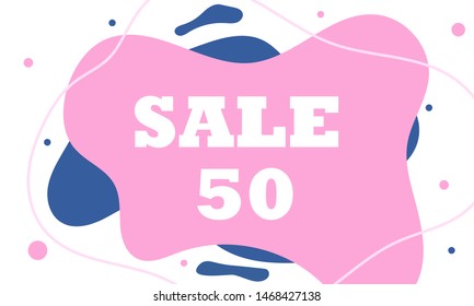 Abstract modern graphic liquid banner, vector art illustration.