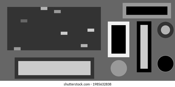 An abstract modern grayscale geometric shape layout background image.
