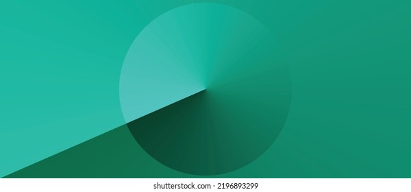 Abstract modern green background with circle and gradient.