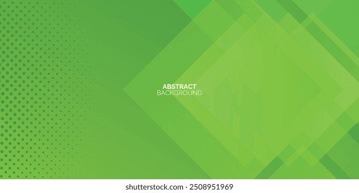 Abstract modern green background with diagonal stripes and dot halftone. vector illustration