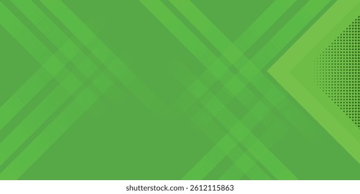 Abstract modern green background with diagonal stripes and dot halftone. vector illustration
