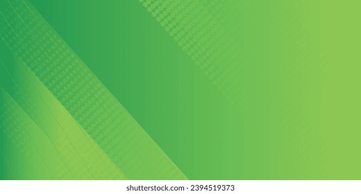 Abstract modern green banner background with diagonal stripes and dot halftone. vector illustration