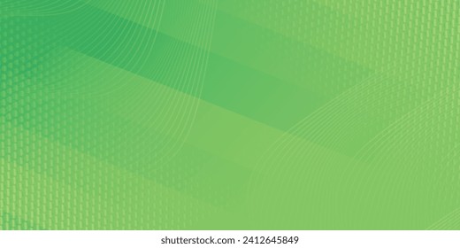 Abstract modern green banner background with diagonal stripes and dot halftone. vector illustration	