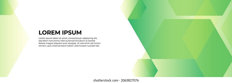 Abstract modern green banner design web template set. Horizontal header web banner. Vector abstract graphic design banner pattern background template.