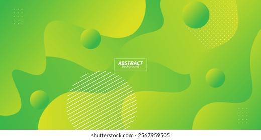 Abstract modern green dynamic fluid background design.eps 10