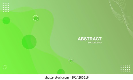 Abstract modern green fluid gradient background, vector.