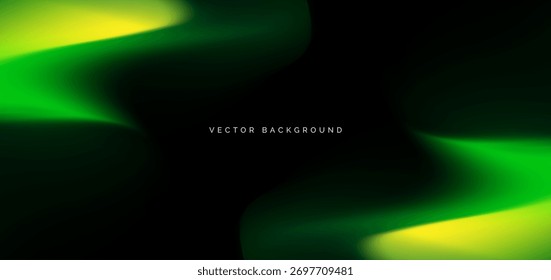 Gradiente verde moderno Abstractas sobre fondo oscuro. Puede utilizar el Anuncio, folleto, presentación. Ilustración vectorial