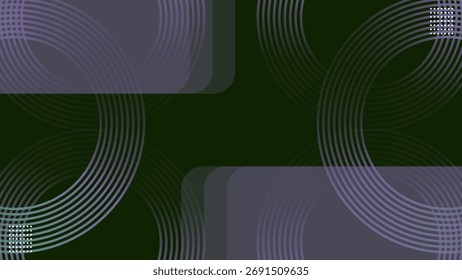 Abstract Modern Green Liquid Gradient Circles and Rectangle Pattern.Vector Illustration
