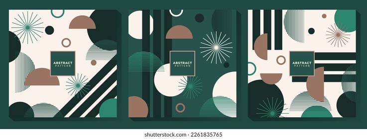 Abstract Modern Green Pattern Background