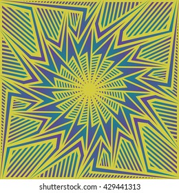 abstract modern green and purple gradient pattern on yellow