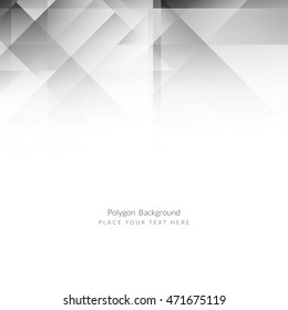 Abstract modern grey color polygon background design

