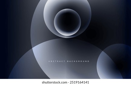Abstractas moderno fondo gris de moda con círculos y Formas circulares. Plantilla de Diseño gráfico de Anuncio de Ilustración vectorial elegante para la presentación, el Fondo de pantalla, el Anuncio, el cartel, el fondo o la cubierta.