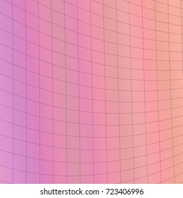 Abstract modern grid background - vector design in pink tones from curved angular stripes