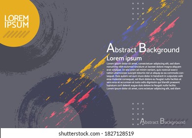 abstract modern grunge circle Gray background acrylic color style illustration vector
