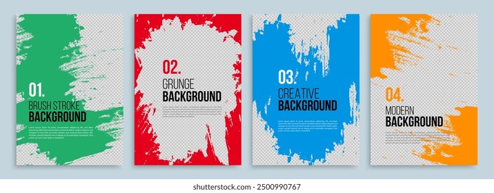 Abstract and modern grunge paint brush stroke background for flyer, poster, social media magazine, book cover, brochure, and business presentation. Luxury banner with watercolor and torn paper effect.