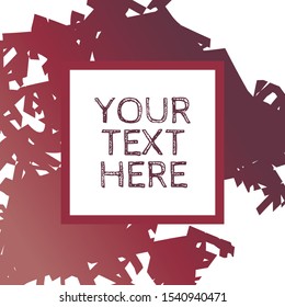 Abstract modern grungy geometric texture background with copy space frames in maroon red