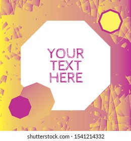 Abstract modern grungy geometric texture background with framed copy space