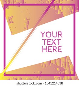 Abstract modern grungy geometric texture background with framed copy space