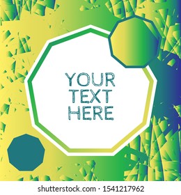 Abstract modern grungy geometric texture background with framed copy space