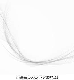 Abstract modern halftone border swoosh lines certificate layout template. Elegant smooth speed gray graphic wave stream background. Vector illustration