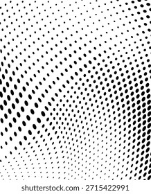 Abstrato moderno meio-tom ondas de ponto com efeito de ilusão futurista.