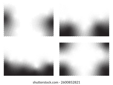 abstract modern halftone pattern background collection. monochrome dotted texture on the background