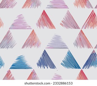 Abstrakte moderne 
handgezeichnete geometrische Linie, Streifen-Dreiecke nahtlose Muster-Design für Schal, Teppich, Bekleidung, Bettdecke, Fliesen, Teppich Mosaik Labyrinth 