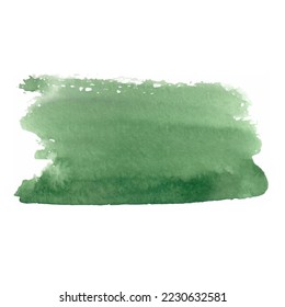 Resumen de diseño moderno pintado a mano con pinceladas de color verde acuarela. La imagen se puede utilizar para el diseño de postales, carteles, carteles, folletos