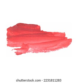 Resumen de diseño moderno pintado a mano con pincelada de color rojo acuarela. La imagen se puede utilizar para el diseño de postales, carteles, carteles, folletos