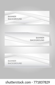 Abstract modern header White and gray color vector design