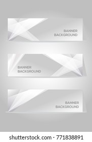 Abstract modern header White and gray color vector design